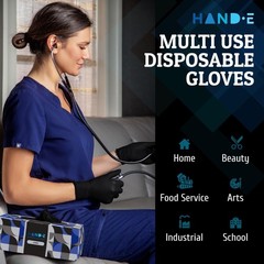 Black Nitrile Disposable Gloves -BBQ, Tattoo, Hair Dye, Cooking, Mechanic Glo…