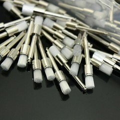 200 Pcs Dental White&Colorful Nylon Latch Flat Polishing Polisher Prophy Brushes
