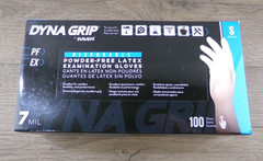 Dyna Grip Powder-Free Premium Latex Disposable Gloves (10 boxes / 100 Gloves) S7