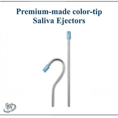 100 (1 Bag) White Body Dental Saliva Ejectors Ejector Disposable Suction Tips