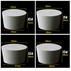 Rubber Stopper Bungs Laboratory Solid Hole Stopper Tapered Flask 25 Sizes Hot
