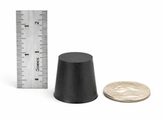 3/4″ id Solid Black Rubber Stoppers 3/4″ Tapered Plug Various Package Sizes