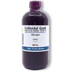 True Colloidal Gold Nanoparticles (AuNPs): 100ppm – 250mL Plastic