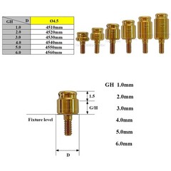 Dental Locator Overdenture Abutment Male Cap kit fits to Zimmer TSV 4.5 GH1-6mm