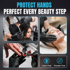 5 Mil Nitrile Black Gloves Disposable Latex Free Rubber Mechanic Household Clean