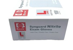 Synguard Nitrile Exam Gloves Powder-Free Blue large 1 Box of 100
