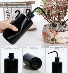 Melphoe Tattoo Wash Bottle Squeeze 3Pcs 500ml Squirt 3*500ml, Black