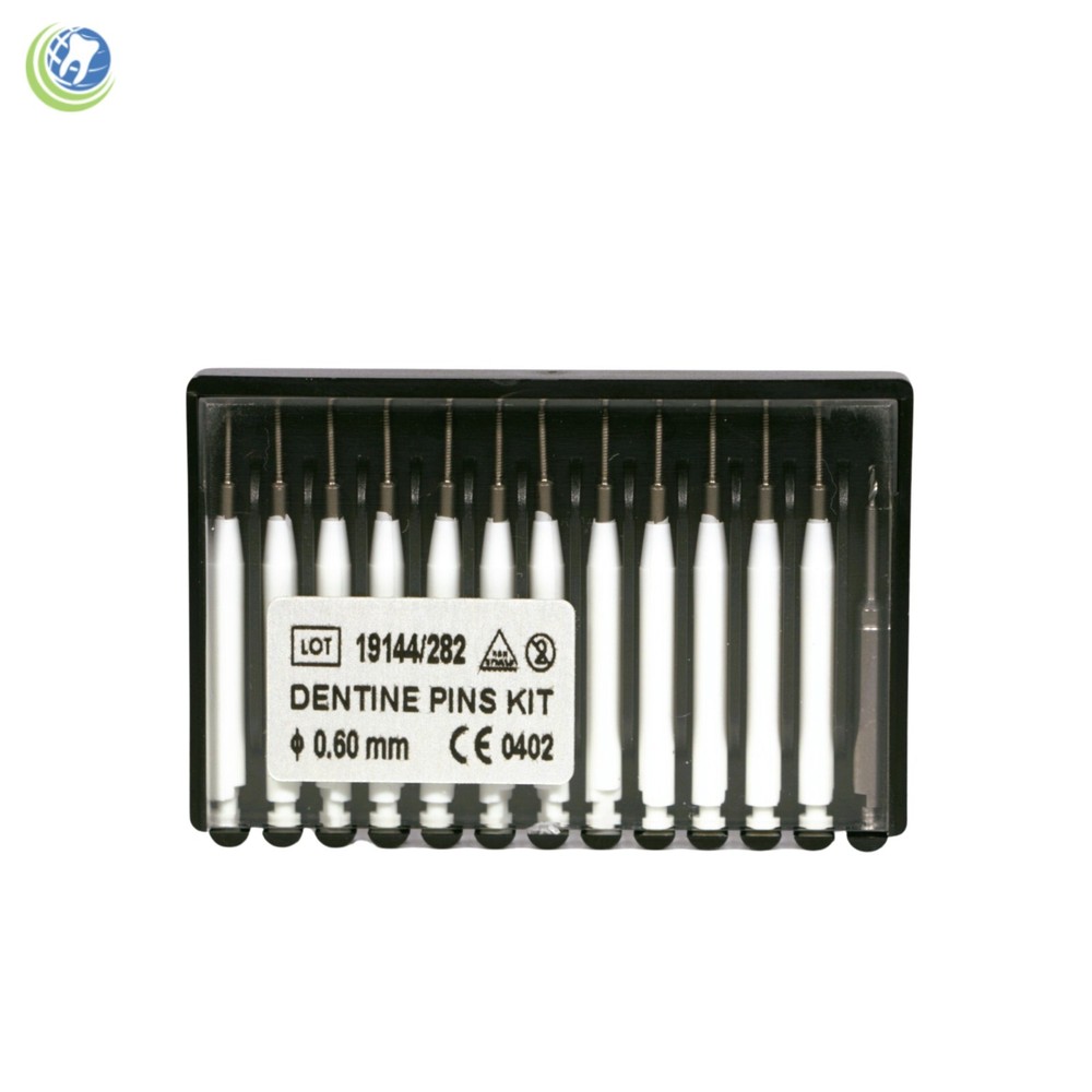 Dentinal Retention Titanium Pins 0.60mm 12 pack for Restorations and Build Up