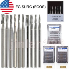 5pcs Dental Surgical Bur Long 557L 702L 701 558 556 Carbide Burr 25mm High Speed