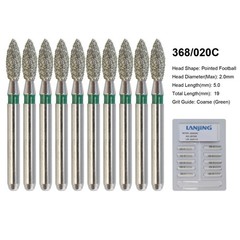 Dental Bur Diamond Burs FG High Speed Round End Taper Cylinder Football Barrel