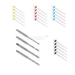 Dental Endodontic AAA Fiber Post Kit 1.2mm 1.4mm 1.6mm 1.8mm +4Pcs Drills