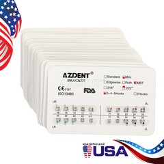 Dental Orthodontic Bracket Braces Mini Roth/MBT Slot .022/.018 3-4-5 Hooks USA