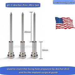 USA Dental Anchor Pin Fixation Drill Guided Sleeves DSG Implant Denture Plate