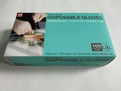Basic Clear Vinyl Disposable Gloves ( 100 gloves ) L/X-LARGE VGPF 3004 Latex-fre