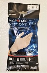 LATEX EXAM GLOVES Microflex MF300RP-L – Powder Free – Bag of 10 – size:Large