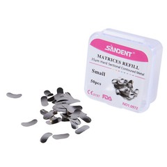 50Pcs Dental Matrix Sectional Contoured Metal Matrices Bands S/M/L Sizes 35μm ty