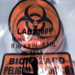Lab-Loc SPECIMEN BAG LAB20609, 6×9, 2 Mil, LD SEAL TOP 3-wall Bags – 800 bags