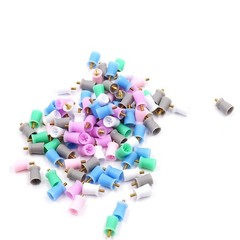 100Pcs/Box Dental 4 Webbed Screw On Type Rubber Polishing Cups Prophy Polisher