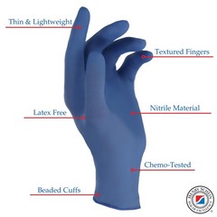 Henry Schein Criterion N200 Nitrile Exam Gloves, Latex-Free, Textured, Blue, …