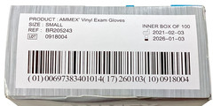 AMMEX: 100 Professional Vinyl Exam Gloves, Latex & Powder Free, Size Small