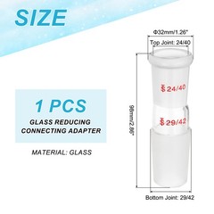 Glass Reducing Connecting Adapter, 1 Pcs from 24/40 to 29/42, Style 13