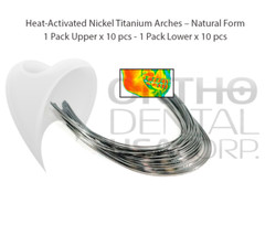 Orthodontic arch wire Super Elastic Heat Activated Nickel Titanium Reverse Curve