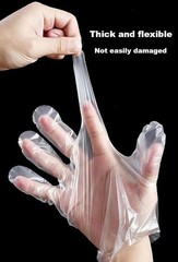 400 Count Disposable Poly Plastic Gloves for Cooking, Food Prep and Food Service