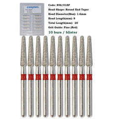 Dental Diamond Burs FG Round End Taper 856 850 Super Coarse Fine High Speed Burr