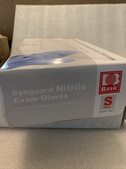 Synguard Nitrile Exam Gloves Powder-Free Blue Small 1 Box of 100