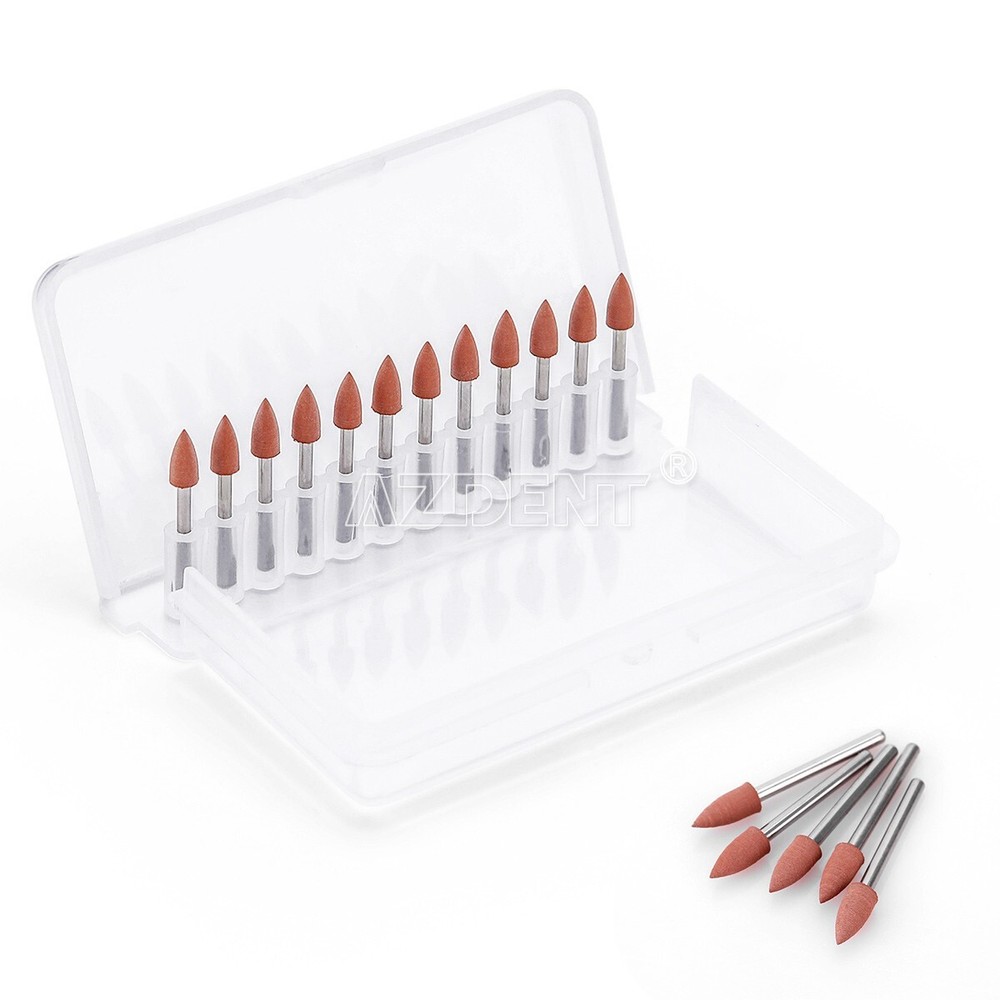 12pcs Dental Polishing Polishers Bur Friction Grip FG 1.6mm Mini Points Brownie
