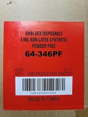 PIP AMBI-DEX 64-346PF Small DISPOSABLE GLOVES S NON-LATEX SYNTHETIC WHITE 4 mil