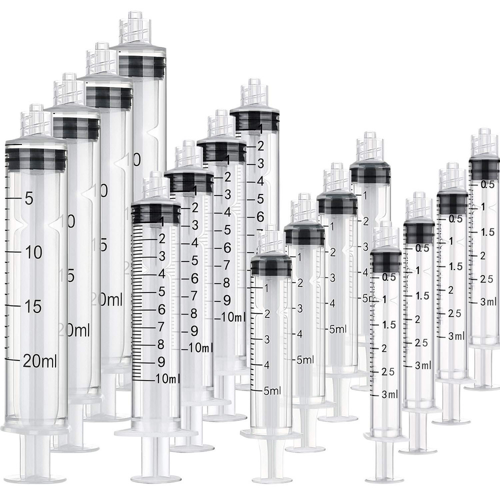20 Pack Syringe without Needle, Plastic Curved Syringes for Epoxy Resin, Craft,