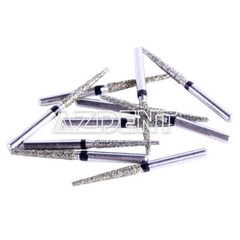 10 pcs Dental Super Coarse Diamond Burs TR-12S 1.6mm For High Speed Handpiece