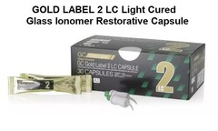 Dental GC FUJI 2 LC GOLD LABEL GIC Cement Hi Strength Restorative 30 Capsules