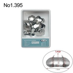 100 Pcs/Box Dental Metal Matrices Refill Matrix Band Sectional Contoured Ledge