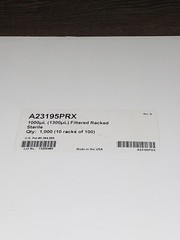 Case Of 1000 (10 Racks Of 100) Filter Pipet Tips Cat#A23195PRX Natural Sterile