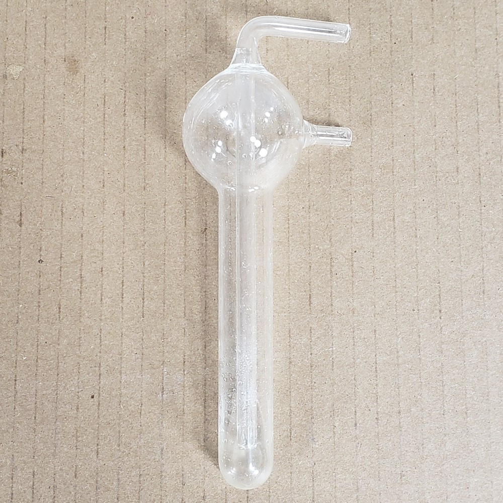 Unbranded Glass Micro Gas Bubbler System 1/4″ Straight Tube Inlet ~7″ Tall