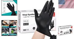 100 Count Vinyl Exam Gloves – Disposable, 4 Mil, Latex-Free for Food and Medical