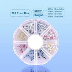 200Pcs/Box Dental Fiber Post Glass Quartz Teeth Restorative 1.0 1.2 1.4 1.6mm