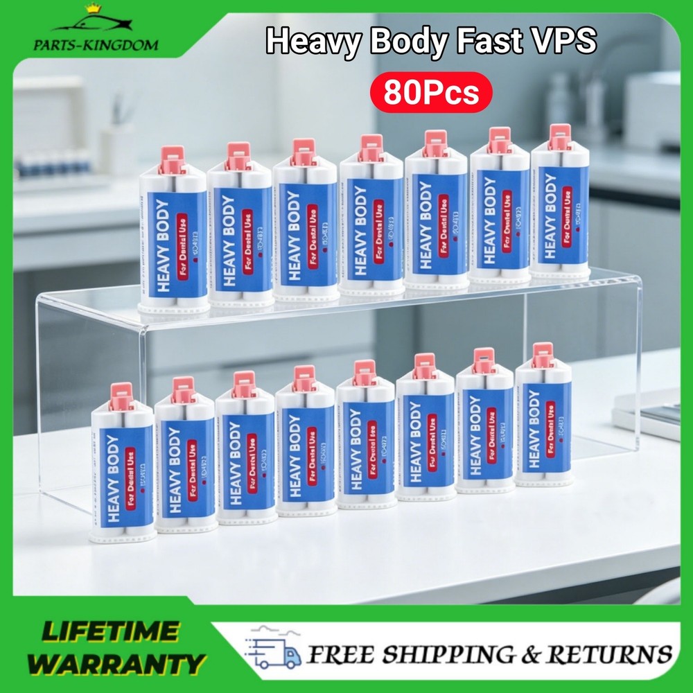 80Pcs Dental Impression Material, Dental Putty,50ml VPS Heavy&Light Body Fast,US