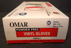 120-Small Omar Disposable Powder Free Vinyl Gloves Premium Food Service Quality