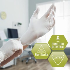 Medical Examination Latex Gloves| 5 mil Thick, Powder-Free, Non-Sterile, Heav…