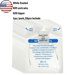 10Pcs Dental Orthodonic Niti White Arch Wire Super Elastic Upper Lower 012-020