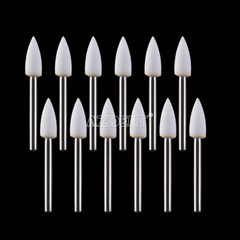 Dental Flame Mounted White Stone Polishing Burs FG Abrasion Point Burs AZDENT