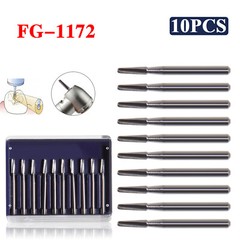 10*Dental Tungsten Carbide Tungsten Steel Burs for High Speed Handpiece FG1172
