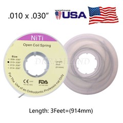 1 Roll Dental Orthodontic Niti Open Coil Spring Spool Dia.010 *030 inch 914mm