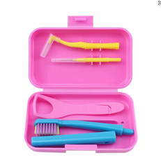 Orthodontic Dental Cleaning Kit Portable Oral Care Set with Travel toothbrush