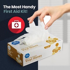 MED PRIDE Heavy Duty 4 Mil Thick Medical Grade X-Large (Pack of 100), Clear