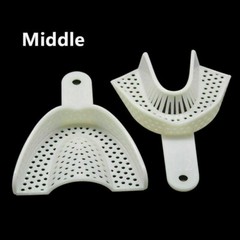Dental Impression Trays Perforated Plastic Disposable (CHOOSE SIZE)(1 Bag of 10)