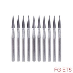 5 Pcs Dental Tungsten Carbide Bur Trimming&Finishing Safe End Taper FG ET6/ET9